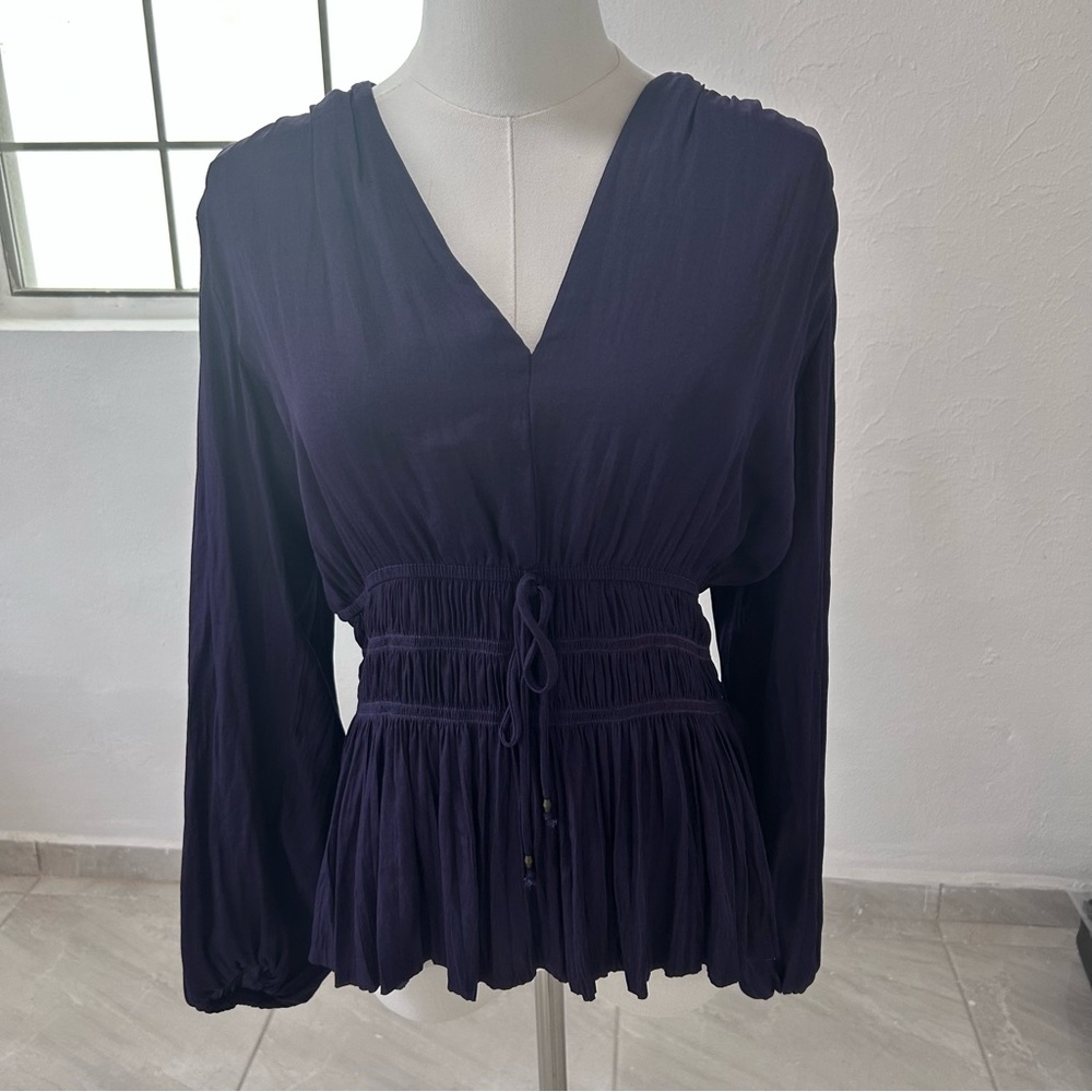 White House Black Market Deep Purple Blouse